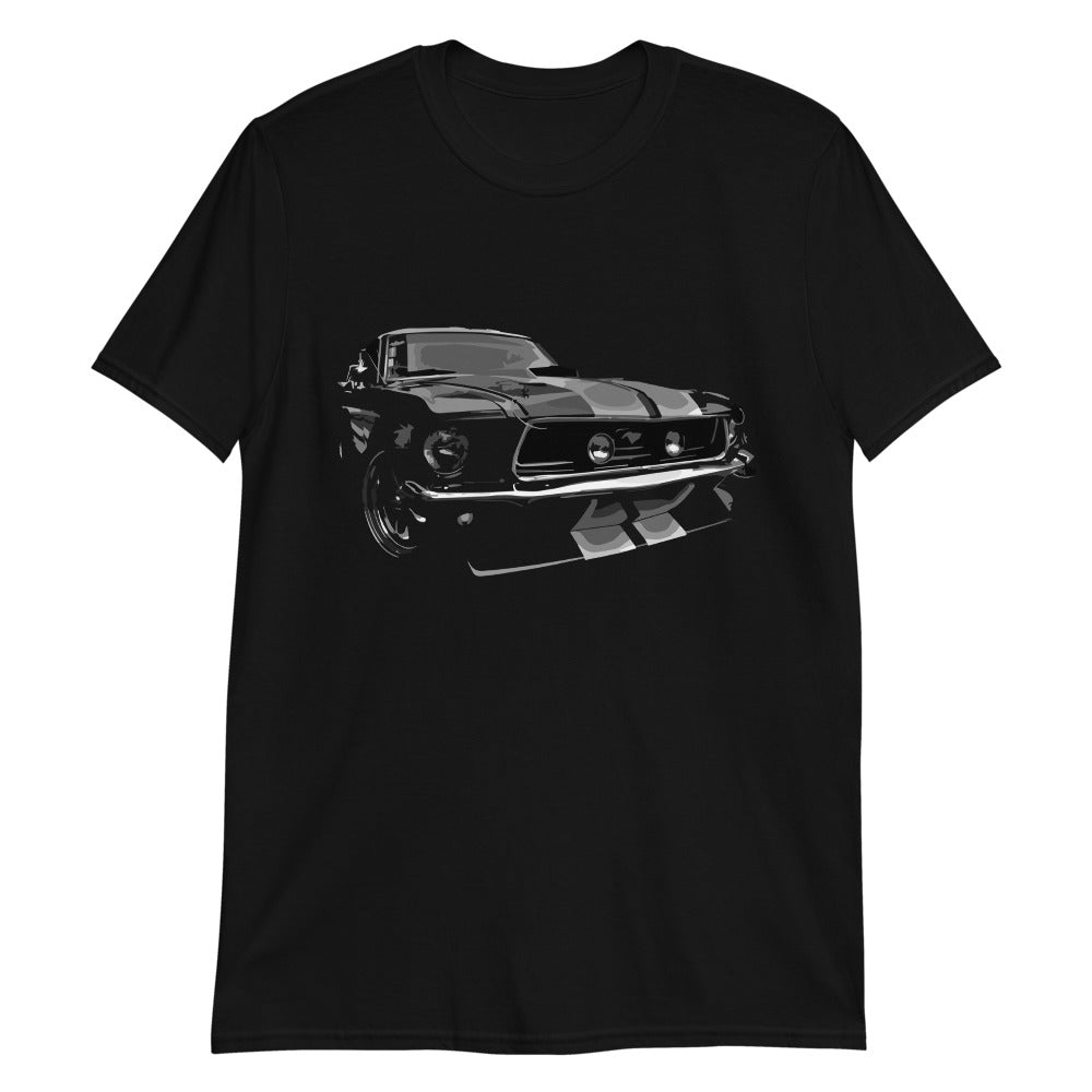 Vintage Ford Mustang Front Headlights Short-Sleeve Unisex T-Shirt