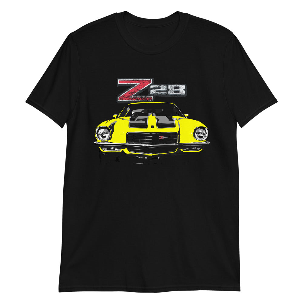 Yellow Camaro Z28 2nd Generation Muscle Car Short-Sleeve T-Shirt