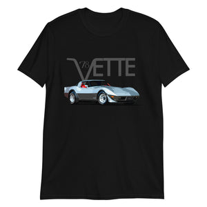 1978 Chevy Corvette C3 25th Silver Anniversary Muscle Car Short-Sleeve T-Shirt