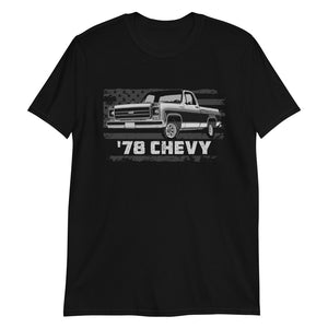 1978 Chevy Fleetside Sport Pickup Truck Short-Sleeve Unisex T-Shirt