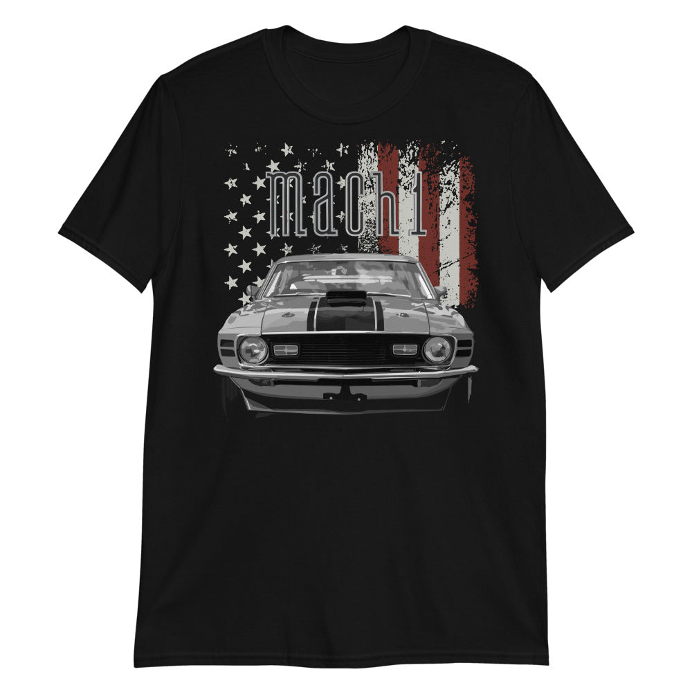 1970 Mustang Mach 1 American Classic Car Short-Sleeve Unisex T-Shirt