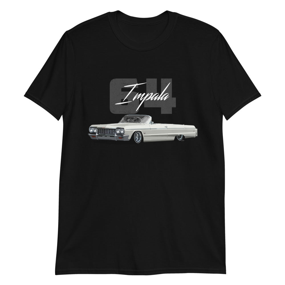 1964 Chevy Impala 2 Door Convertible Lowrider Classic Car Short-Sleeve T-Shirt