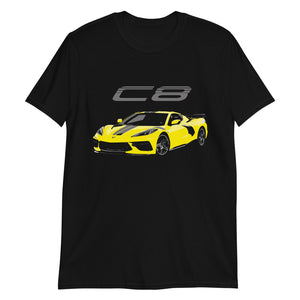 2021 2022 Corvette C8 Accelerate Yellow Short-Sleeve Unisex T-Shirt
