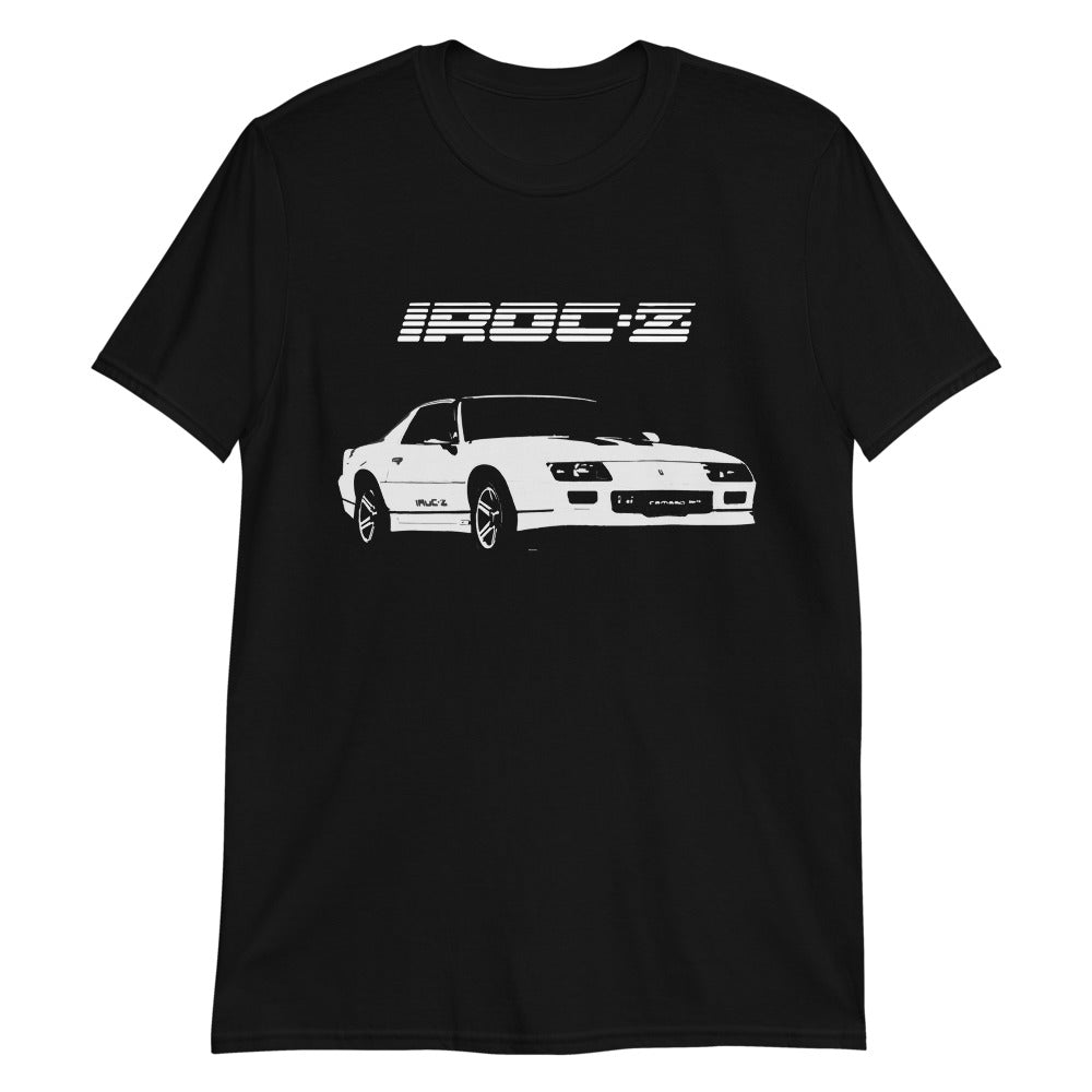 Retro 1980's White Chevy Camaro IROC-Z Short-Sleeve Unisex T-Shirt