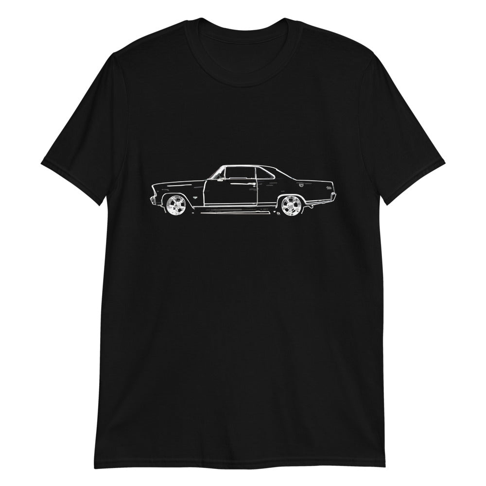 1967 Chevy Nova Collector Car Outline Art Short-Sleeve Unisex T-Shirt
