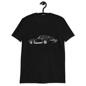 C2 Corvette Owner Gift Collector Car Outline Art Short-Sleeve Unisex T-Shirt