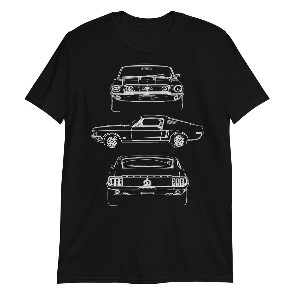 1968 Mustang Fastback Collector Car Owner Gift Short-Sleeve Unisex T-Shirt