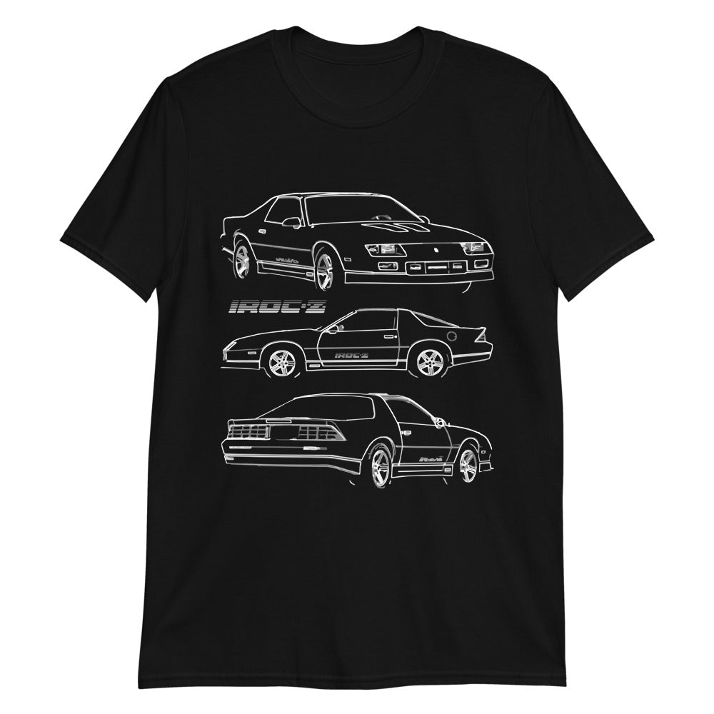 1987 Camaro IROC-Z Owner Gift Custom Outline Art Short-Sleeve Unisex T-Shirt