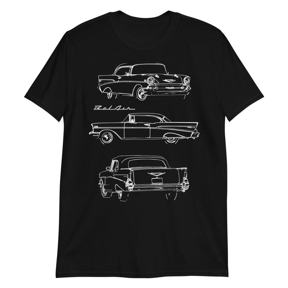 1957 Chevy Bel Air Antique Classic Collector Car Gift Short-Sleeve T-Shirt