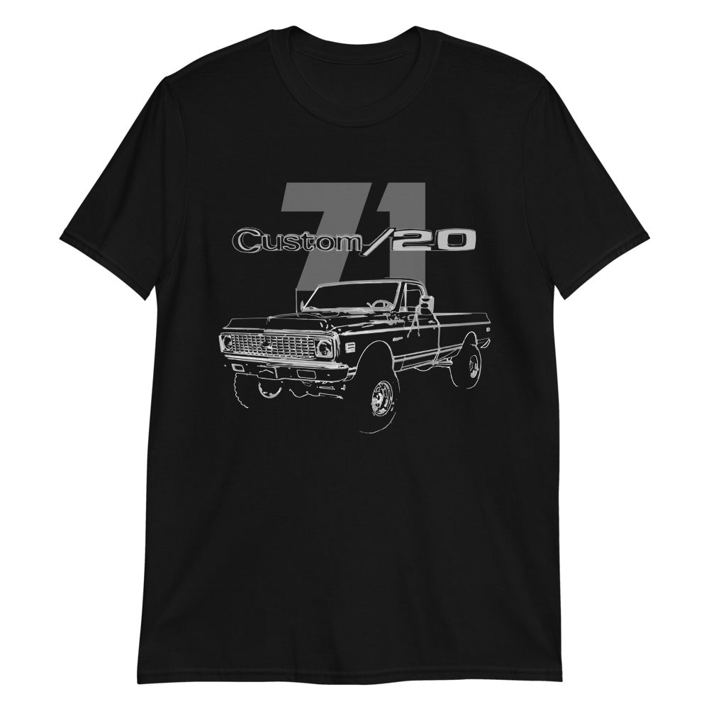1971 Chevy K20 Custom 20 Pickup Truck Owner Gift Short-Sleeve Unisex T-Shirt