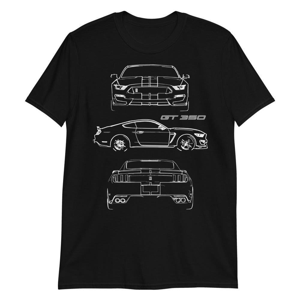 2017 Mustang Shelby GT350 Custom Outline Art Gift Street Racing T-Shirt