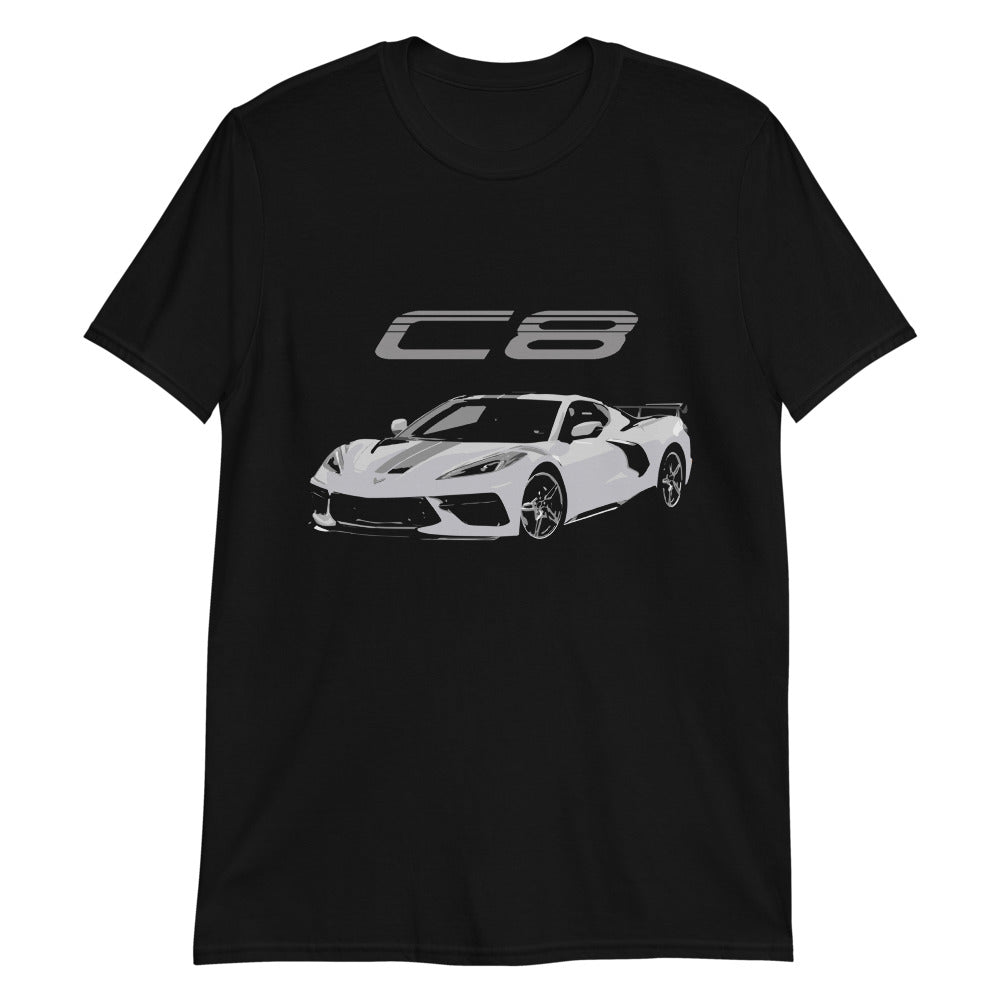2022 Corvette C8 Silver Flare Metallic Short-Sleeve Unisex T-Shirt