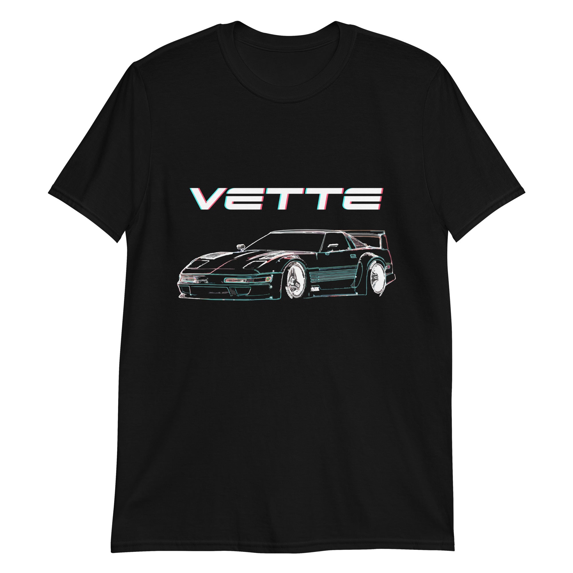 Corvette C4 80s Aesthetic Custom Line Art Short-Sleeve Unisex T-Shirt