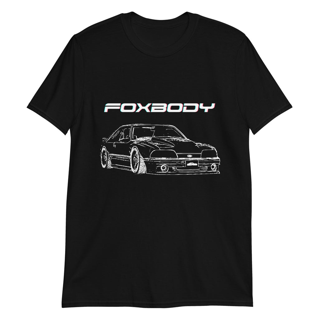 Third Gen Mustang Foxbody Fox Body Custom Line Art Short-Sleeve Unisex T-Shirt