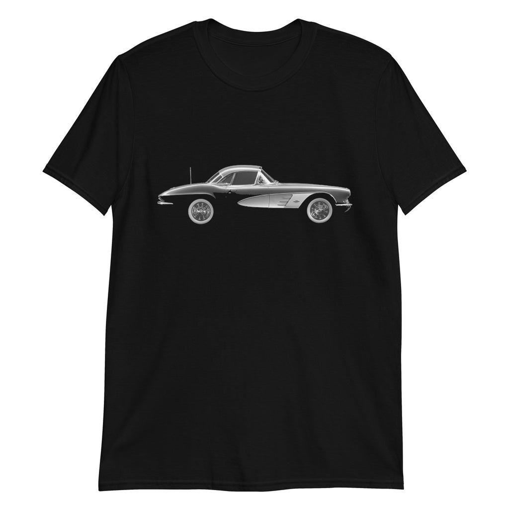 Black C1 Corvette 1950s Antique Collector Car Gift Short-Sleeve Unisex T-Shirt