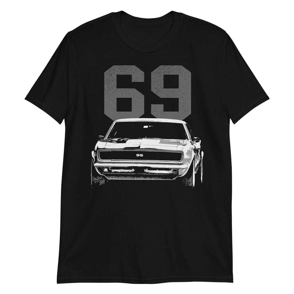 American Antique Collector Muscle Car 1969 Chevy Camaro Short-Sleeve T-Shirt