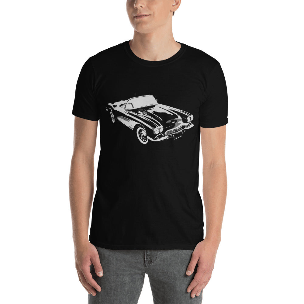 Corvette C1 Convertible Antique Collector Car Owner Gift Short-Sleeve T-Shirt