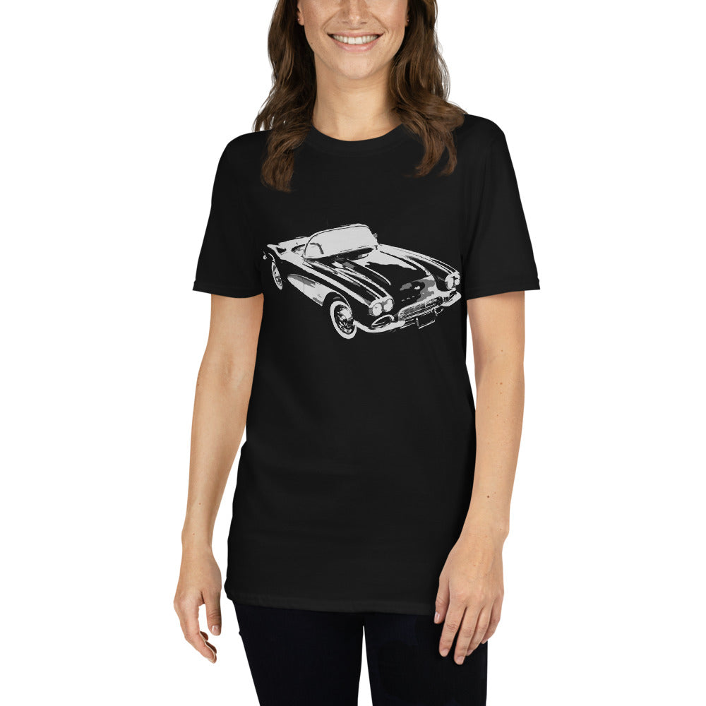 Corvette C1 Convertible Antique Collector Car Owner Gift Short-Sleeve T-Shirt