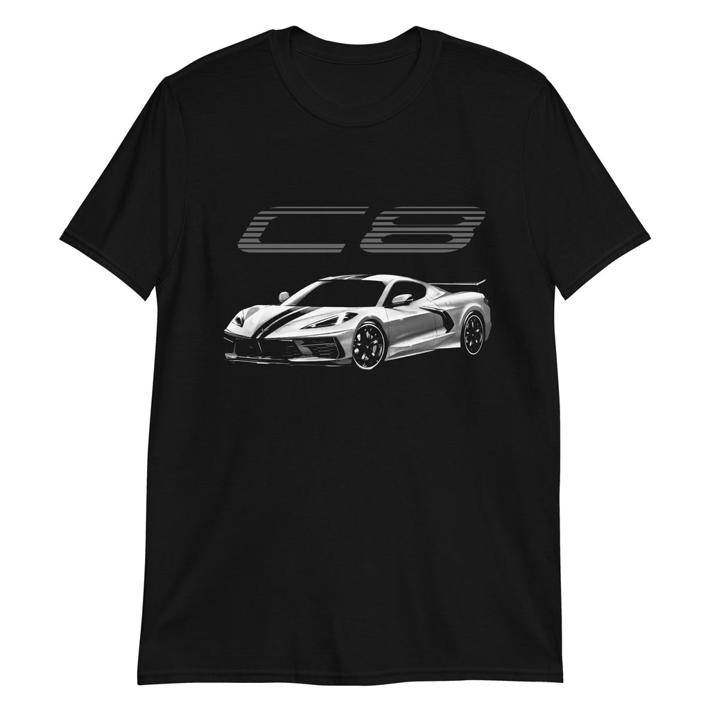 Mid Engine 8th Gen C8 Corvette Owner Gift Short-Sleeve Unisex T-Shirt