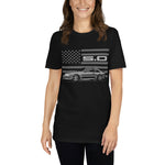 Mustang GT 5.0 Foxbody Fox Body American Icon Short-Sleeve Unisex T-Shirt