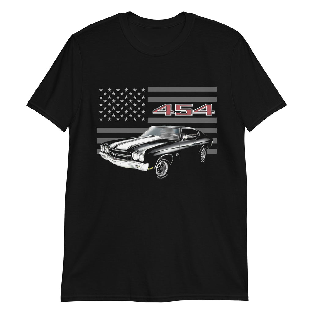 Black 1970 Chevelle 454 SS Muscle Car Owner Gift Short-Sleeve Unisex T-Shirt