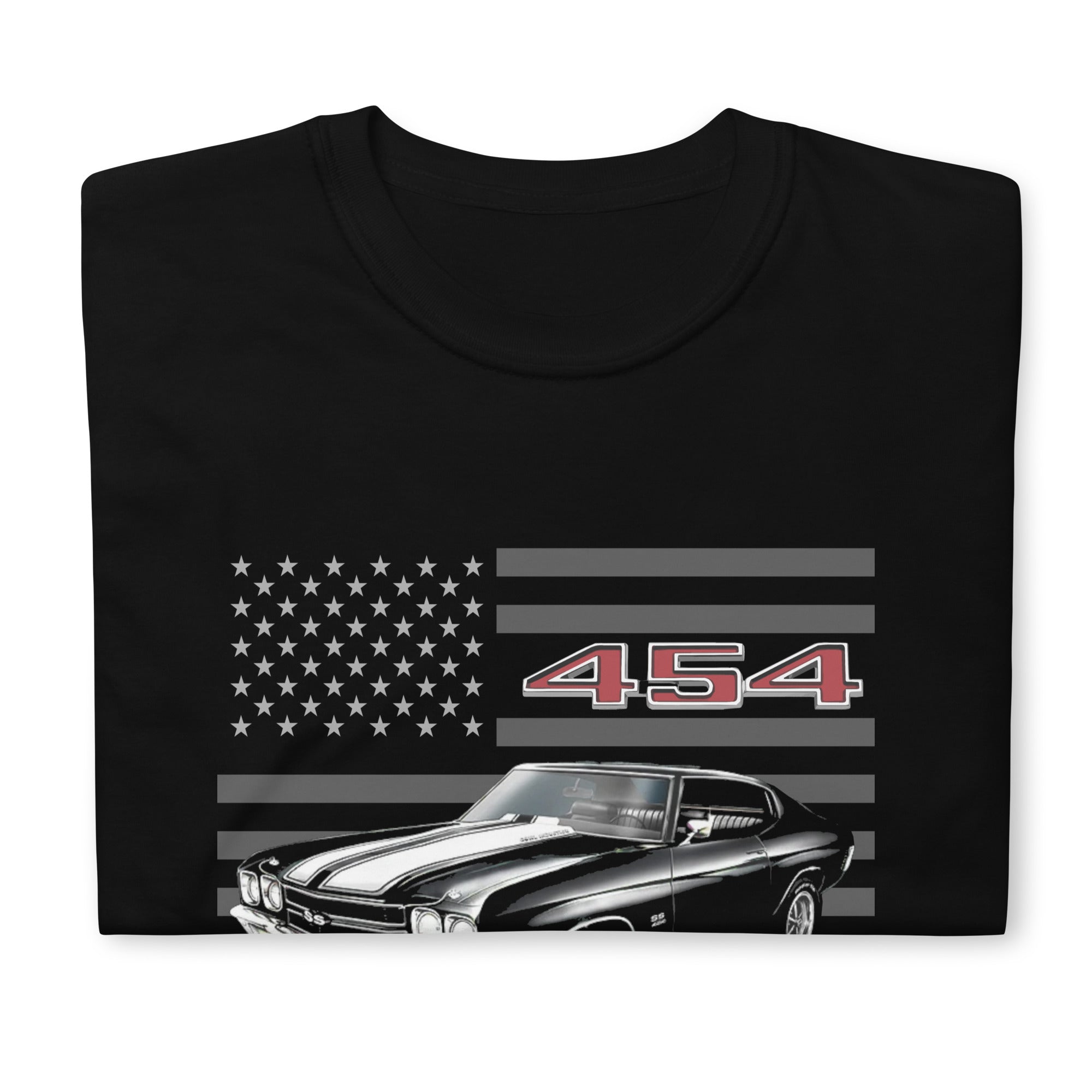 Black 1970 Chevelle 454 SS Muscle Car Owner Gift Short-Sleeve Unisex T-Shirt