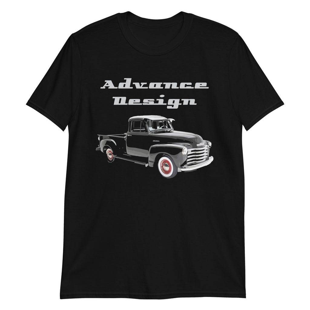 Advance Design 1953 Chevy 3100 Antique Black Pickup Truck Short-Sleeve T-Shirt