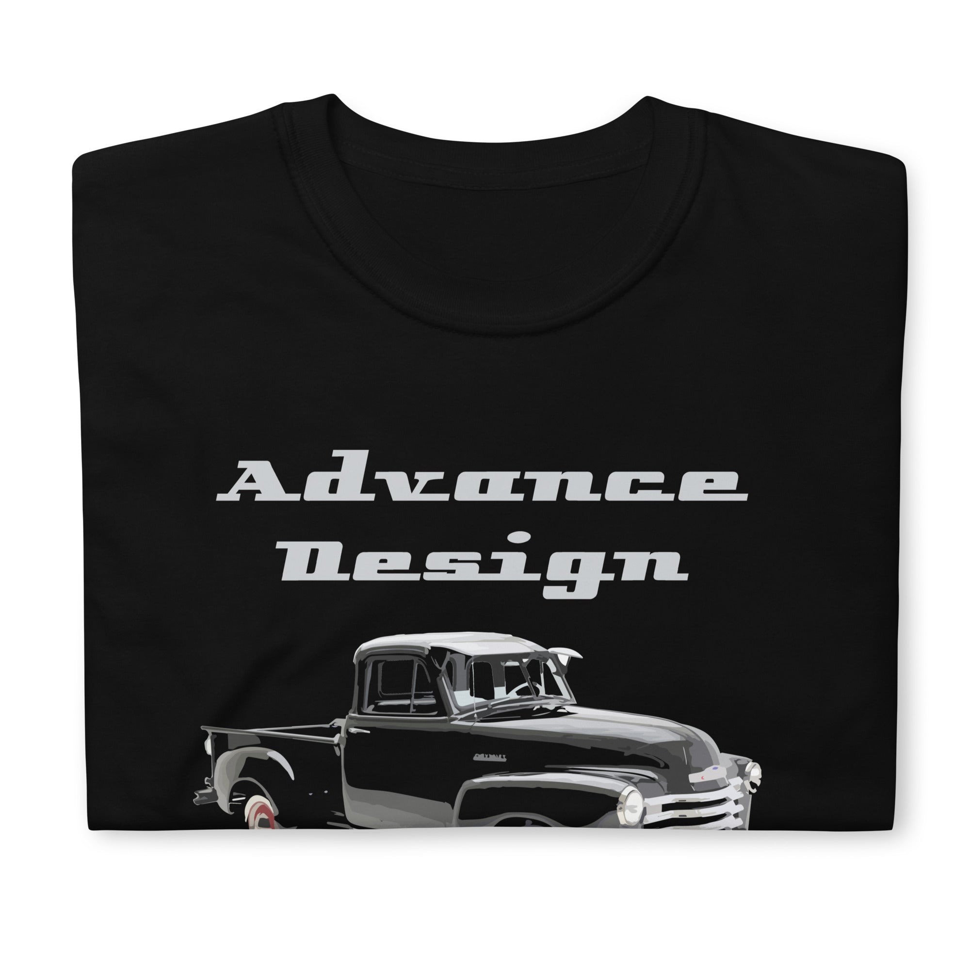 Advance Design 1953 Chevy 3100 Antique Black Pickup Truck Short-Sleeve T-Shirt