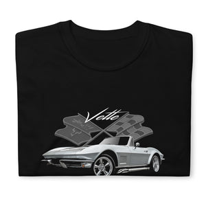 Silver C2 Corvette Convertible Classic Car Owner Gift Short-Sleeve T-Shirt
