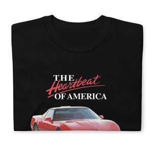 Retro 1990 Chevy Corvette C4 Heartbeat of America Short-Sleeve Unisex T-Shirt