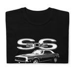 1968 Black Camaro SS 502 Muscle Car Owner Gift Short-Sleeve Unisex T-Shirt