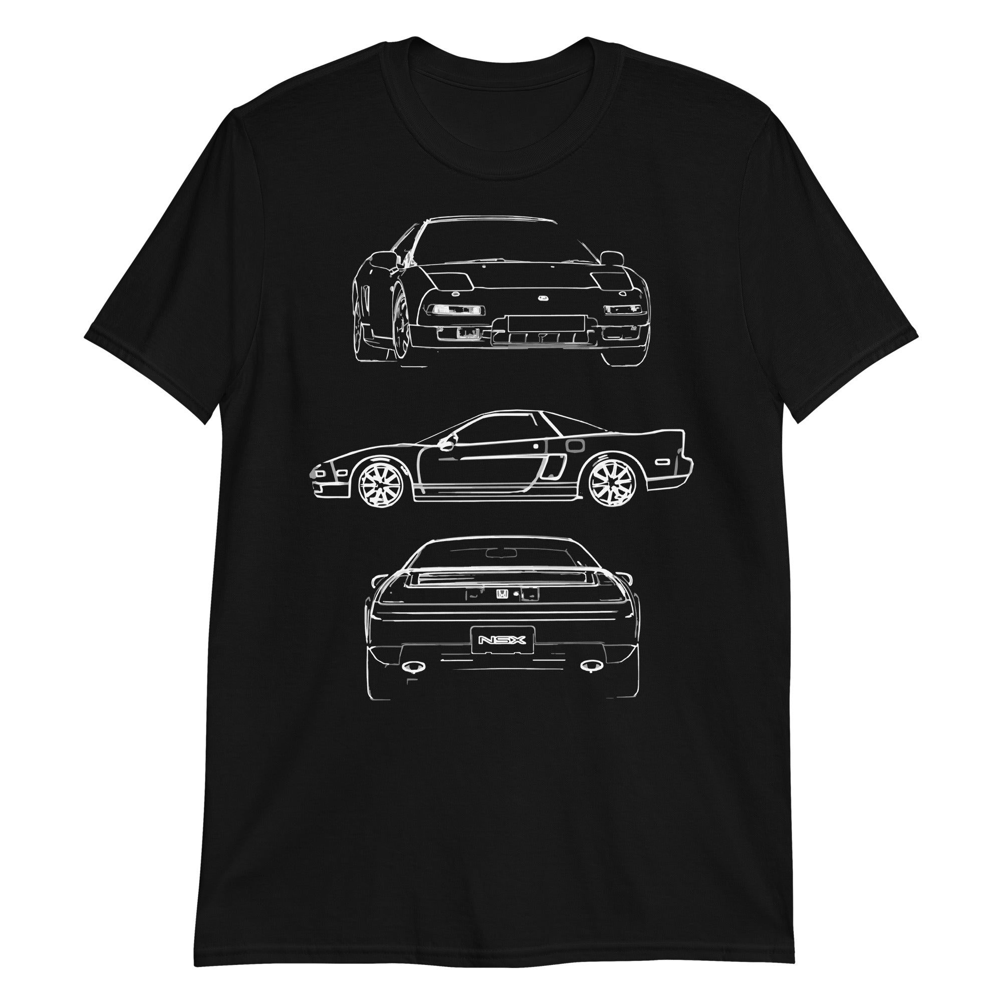 1991 NSX JDM Tuner Car Japanese Street Racing Outline Sketch Art T-Shirt