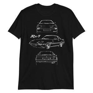 1985 RX-7 Vintage JDM Car RX7 Japanese Collector Cars Short-Sleeve T-Shirt