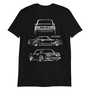 1971 Datsun Skyline GTX Hakosuka GT-R JDM Collector Car Short-Sleeve T-Shirt
