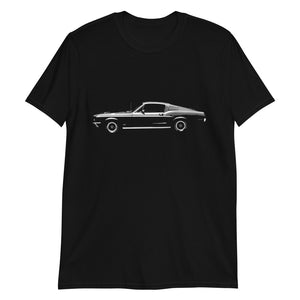1968 Mustang GT Fastback Collector Car Short-Sleeve Unisex T-Shirt