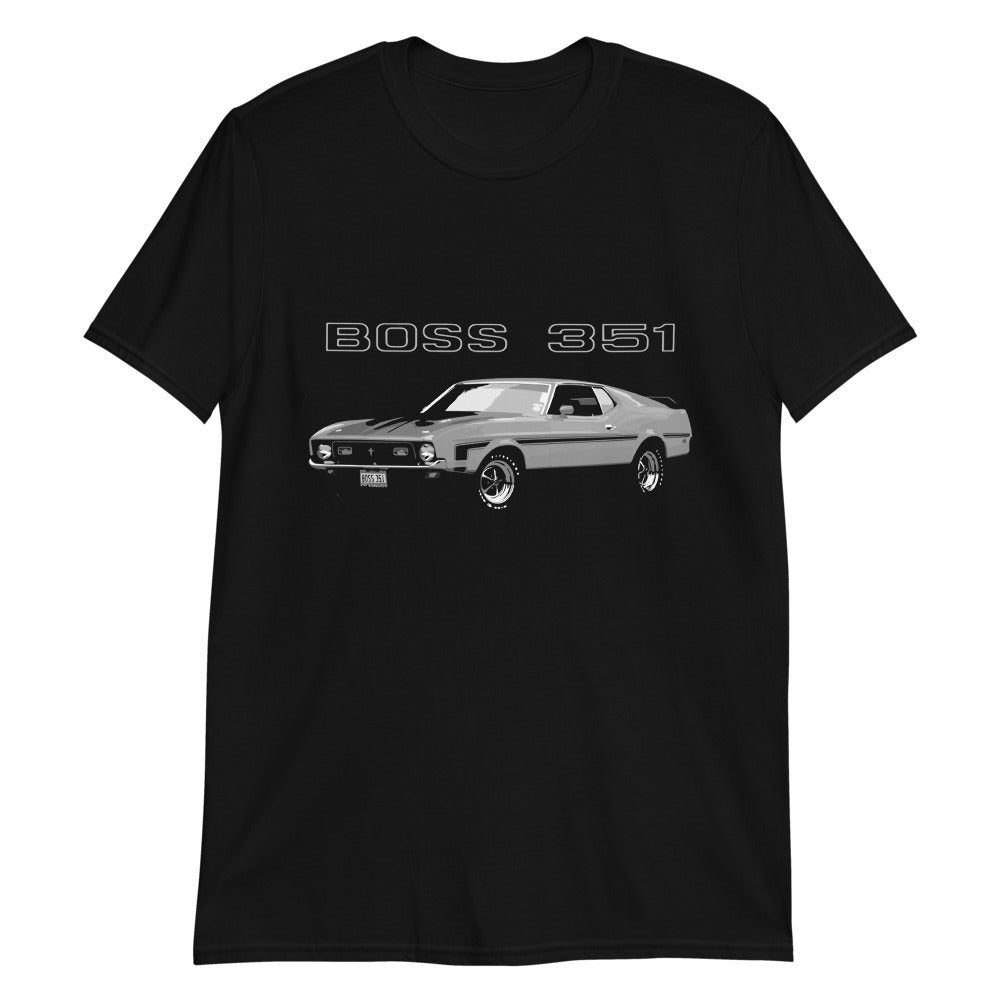 1971 Boss 351 Mustang Collector Muscle Car Short-Sleeve Unisex T-Shirt