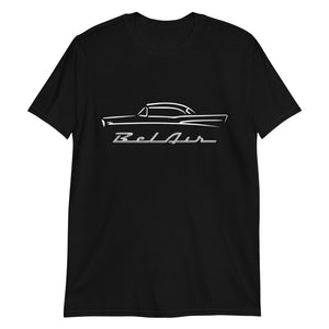 1957 Chevy 57 Belair Bel Air Outline Antique American Collector Car Gift T-Shirt