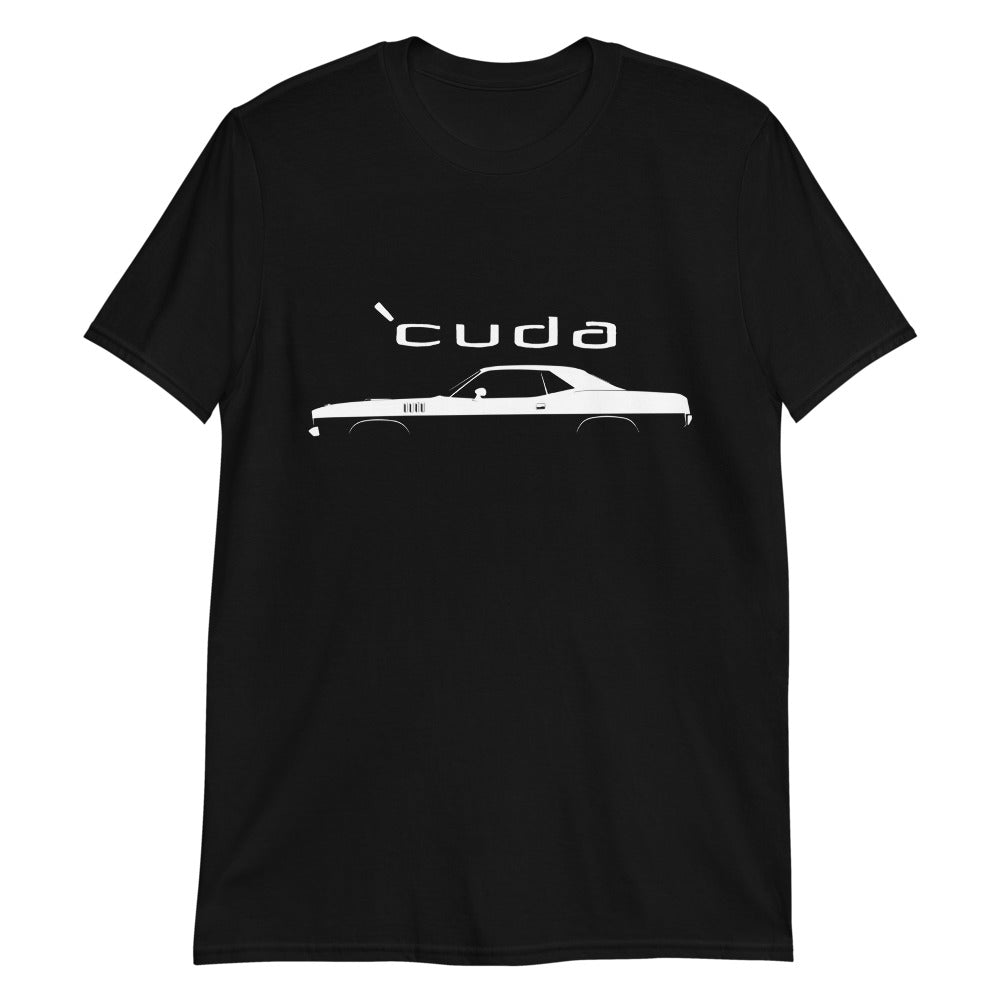 Hemi Cuda Muscle Car Silhouette Classic Car Barracuda Short-Sleeve T-Shirt