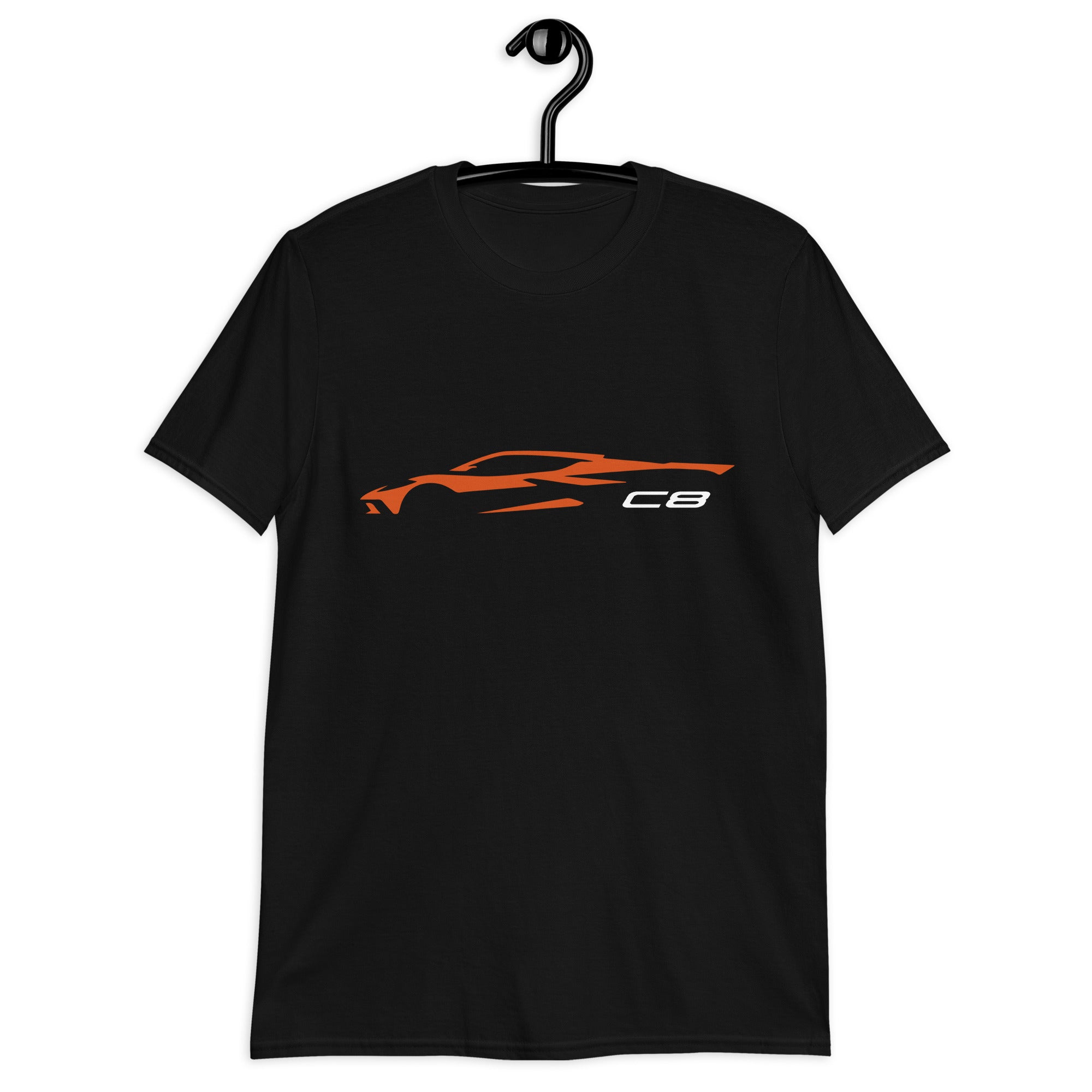 2022 2023 Corvette C8 Outline Silhouette Sebring Amplify Orange Vette T-Shirt