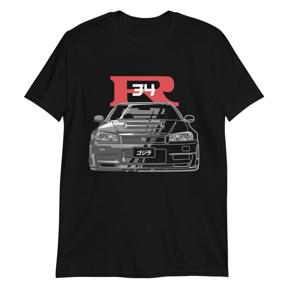 GTR R34 GT-R JDM Car Club Japanese Tuner Street Racing R32 R33 R35 Skyline Short-Sleeve Unisex T-Shirt