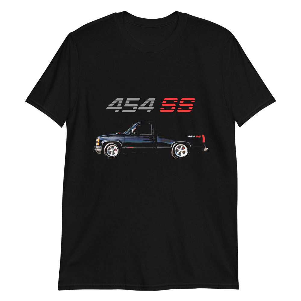 1990 Chevy 1500 OBS 454 SS Old Body Style American Pickup Truck Short-Sleeve Unisex T-Shirt
