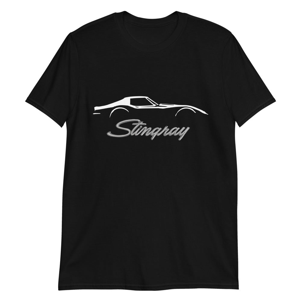 C3 Corvette Stingray Silhouette 3rd Gen Vette Driver Custom Gift Short-Sleeve Unisex T-Shirt