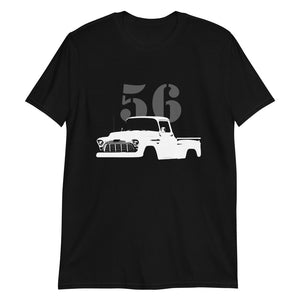 1956 Chevy 3100 Antique Pickup Truck Classic American Automotive Nostalgia Short-Sleeve Unisex T-Shirt