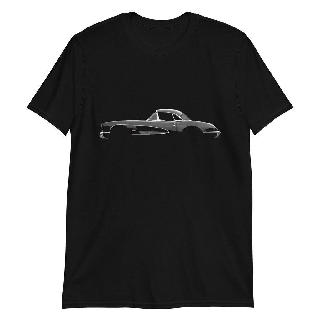 1959 Corvette Convertible C1 Black Antique Classic Collector Car T-Shirt
