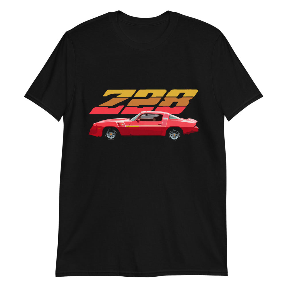 1980 Chevy Camaro Z28 Red Muscle car Club Custom T-Shirt