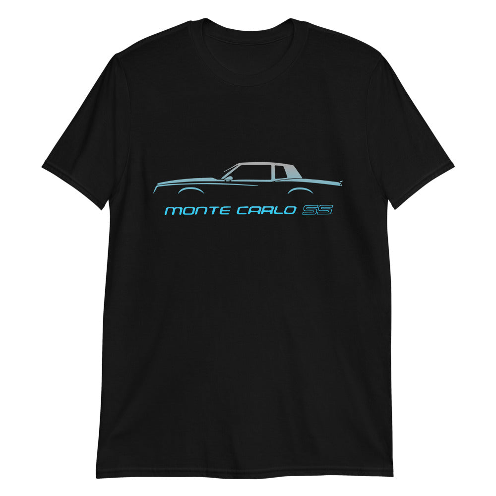 Monte Carlo SS Silhouette Chevy Classic Cars Miami Car Club Custom T-Shirt