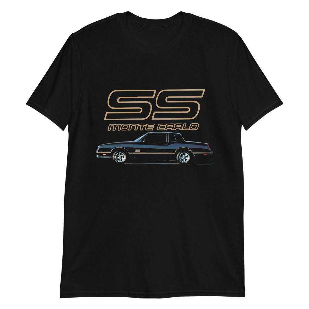 1988 Monte Carlo SS Black and Gold Classic car Emblem T-Shirt