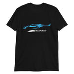 2023 Corvette Z06 C8 Vette Rapid Blue Silhouette T-Shirt