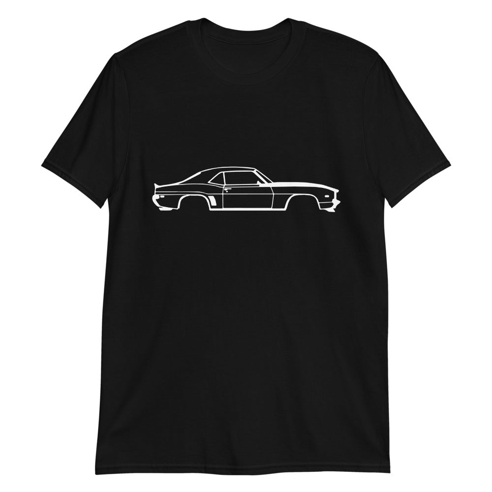 First Generation Chevy Camaro Line Art Custom Classic Car Club Muscle Cars T-Shirt