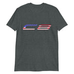 Corvette C8 Patriotic American Flag Text Short-Sleeve Unisex T-Shirt